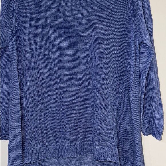 Poetry Blue Crew Neck Sweater with Relaxed Fit - Picture 4 of 14